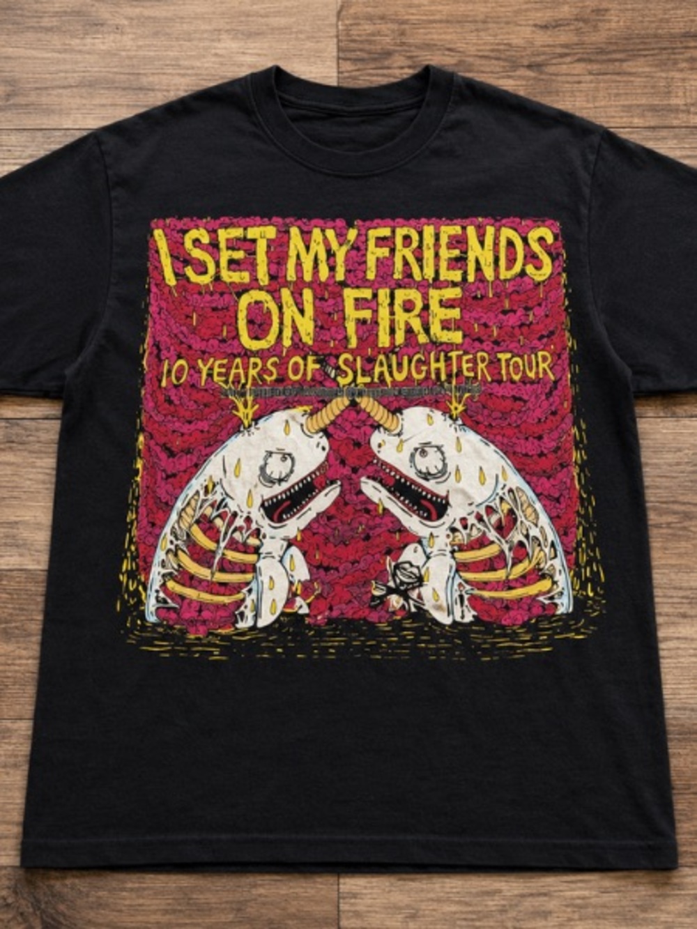 I Set My Friends On Fire 10 Years Black Graphic Tee